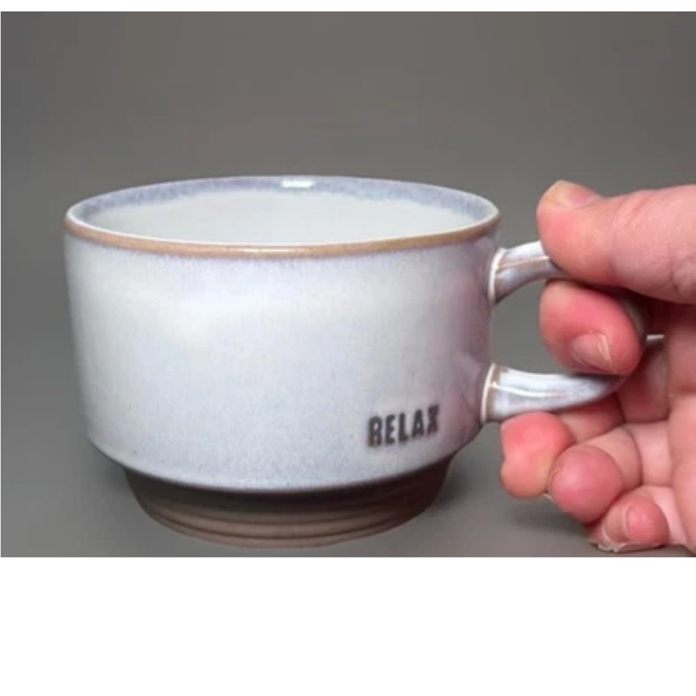 Hearth & Hand Relax Mug - Gray and Brown - Picture 5 of 7